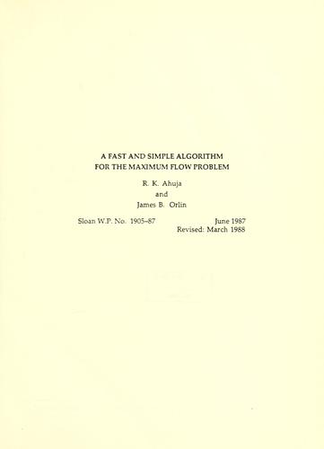 A fast and simple algorithm for the maximum flow problem