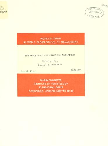 Hierarchical timestamping algorithm