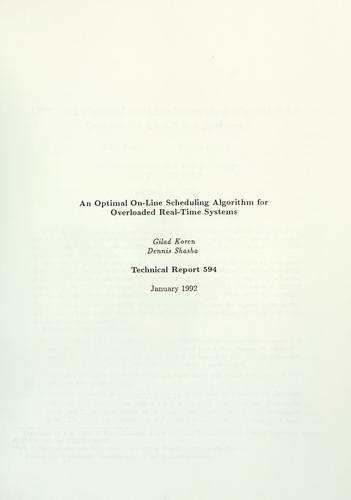 An optimal on-line scheduling algorithm for overloaded real-time systems