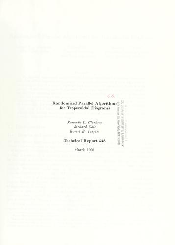 Randomized parallel algorithms for trapezoidal diagrams
