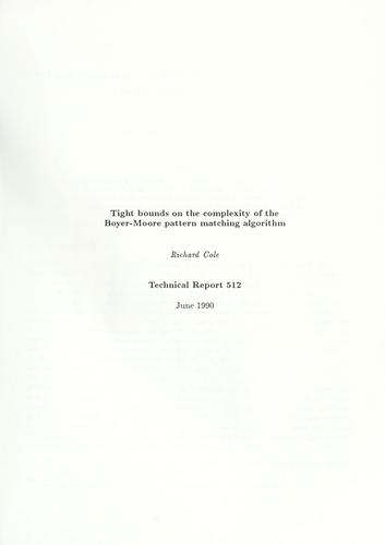 Tight bounds on the complexity of the Boyer-Moore pattern matching algorithm