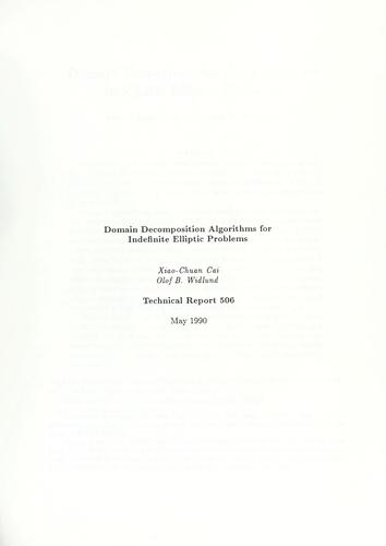 Domain decomposition algorithms for indefinite elliptic problems