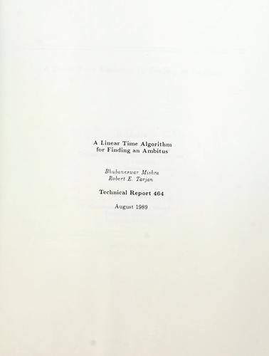 A linear time algorithm for finding an ambitus
