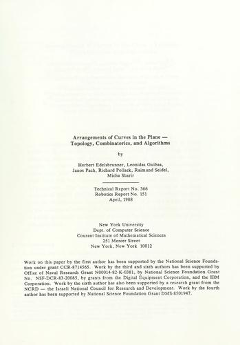 Arrangements of curves in the plane- topology, combinatorics, and algorithms