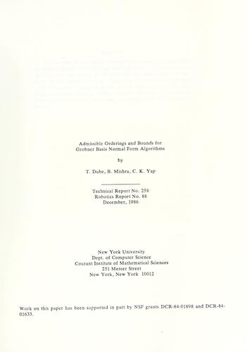 Admissible orderings and bounds for Grobner basis normal form algorithms