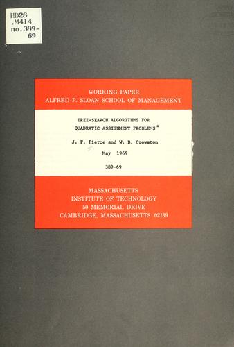 Tree-search algorithms for quadratic assignment problems