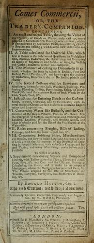 Comes commercii: or, The trader's companion