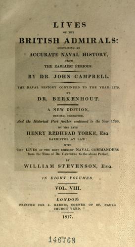 Lives of the British admirals