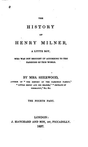 The history of Henry Milner, a little boy