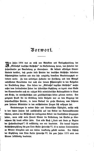Deutsche Geschichte im Zeitalter der Hohenstaufen(1125-1273) by Ignaz Jastrow cover