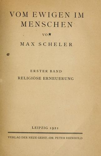 Vom Ewigen im Menschen