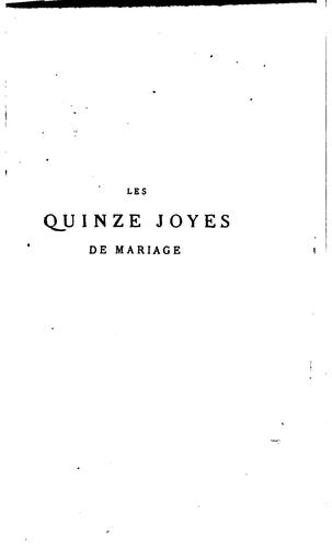 Le quinze joyes de mariage