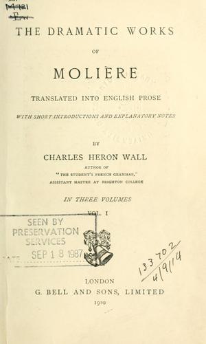 The dramatic works of Molière