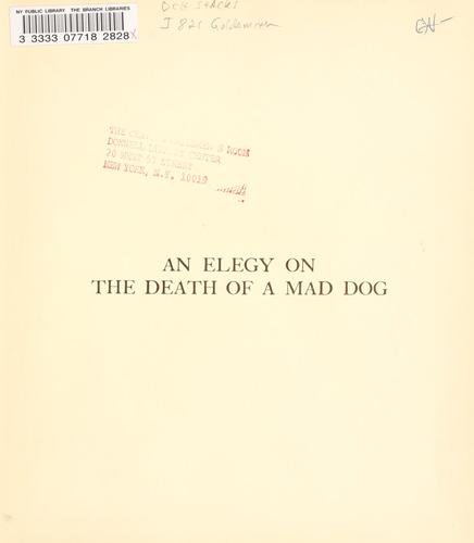 An elegy on the death of a mad dog