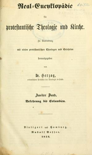 Realencyklopädie für protestantische Theologie und Kirche