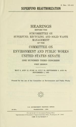 Superfund reauthorization