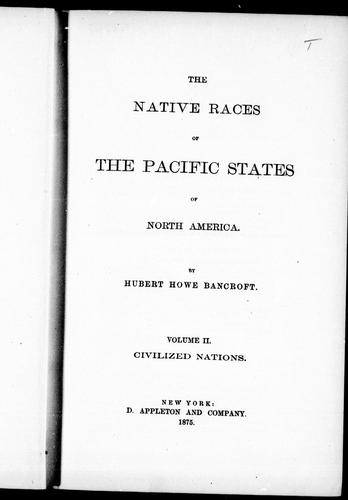 The native races of the Pacific states of North America