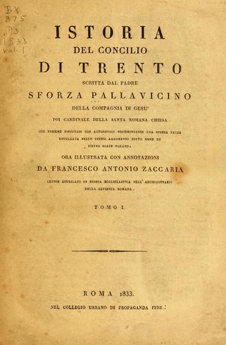 Istoria del Concilio di Trento by Pietro Sforza Pallavicino cover