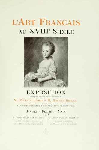 L'Art français au XVIIIe siècle by Léopold II King of the Belgians cover
