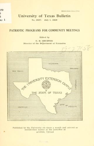 Patriotic programs for community meetings