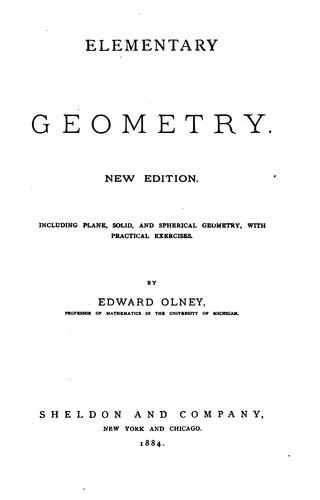 Elementary Geometry