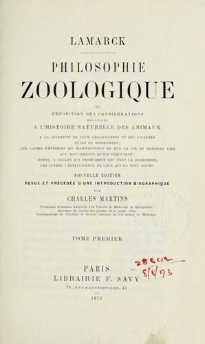Philosophie zoologique