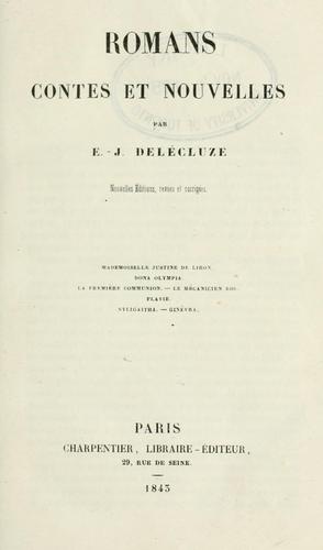 Romans, contes et nouvelles by E. J. Delécluze cover