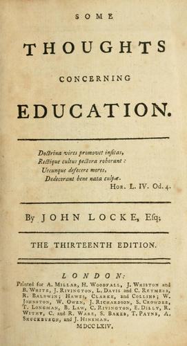 Some thoughts concerning education