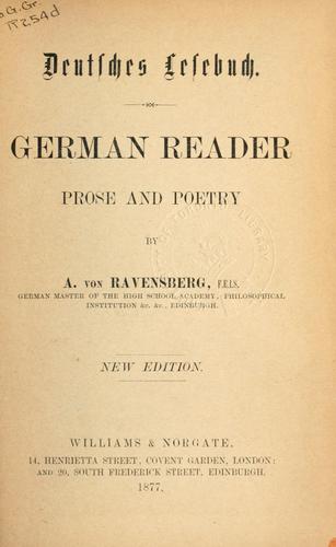 Deutsches Lesebuch: German reader by A. von Ravensberg cover