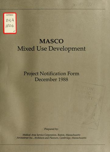 Masco mixed use development project notification form