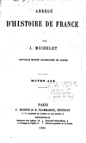 Abrégé d'histoire de France