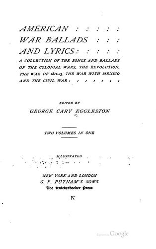 American War Ballads and Lyrics (Granger poetry library)