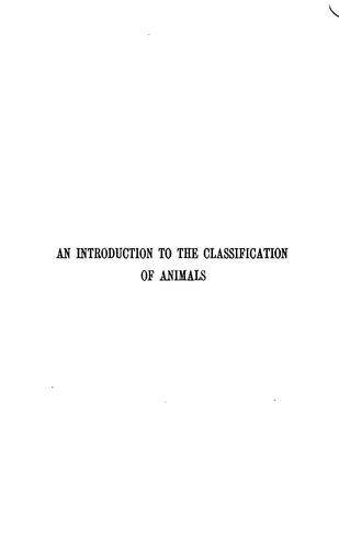 An introduction to the classification of animals