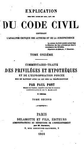 Explication théorique et pratique du Code Napoléon by France cover