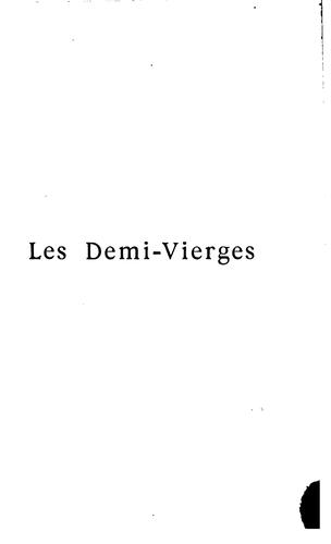 Les demi-vierges by Marcel Prévost cover