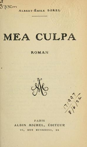 Mea culpa