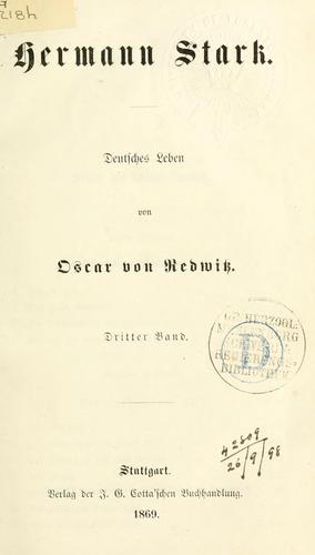 Hermann Stark, deutsches Leben by Oscar von Redwitz cover
