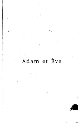 Adam et Eve, roman