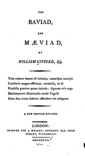 The Baviad, and Maeviad