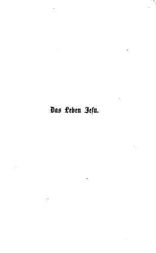 Das Leben Jesu, für das deutsche Volk bearbeitet by David Friedrich Strauss cover