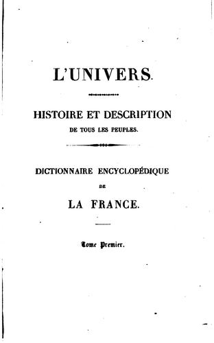 France, dictionnaire encyclopédique by Philippe Le Bas cover