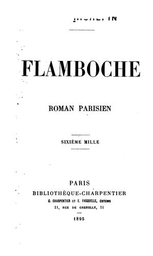 Flamboche: roman parisien .. by Jean Richepin cover
