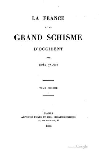 La France et le grand schisme d'Occident by Noël Valois cover