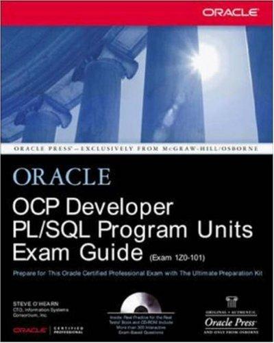 OCP developer PL/SQL program units exam guide