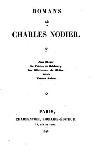 Romans de Charles Nodier by Charles Nodier cover