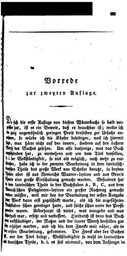 Vollständiges lateinisch-deutsches und deutsch-lateinisches Handwörterbuch: Nach den besten .. by Johann Gottfried Haas cover