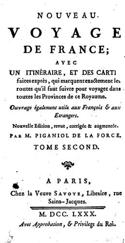 Nouveau Voyage de France by Par M. Piganiol de la Force cover