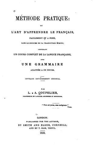 Méthode pratique by L. A. Coupelier cover