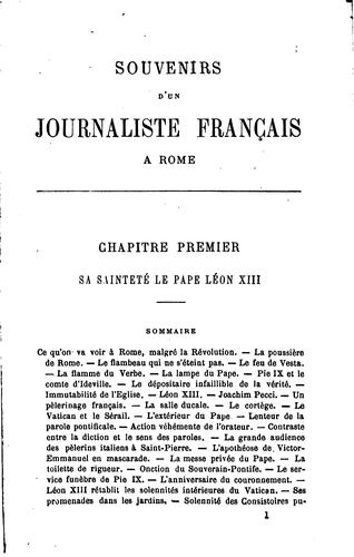 Souvenirs d'un journaliste français à Rome by Henri Durand -Morimbeau cover