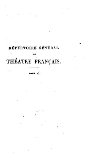 Répertoire général du Théâtre Français: composé des tragédies, comédies et ... by [name missing] cover